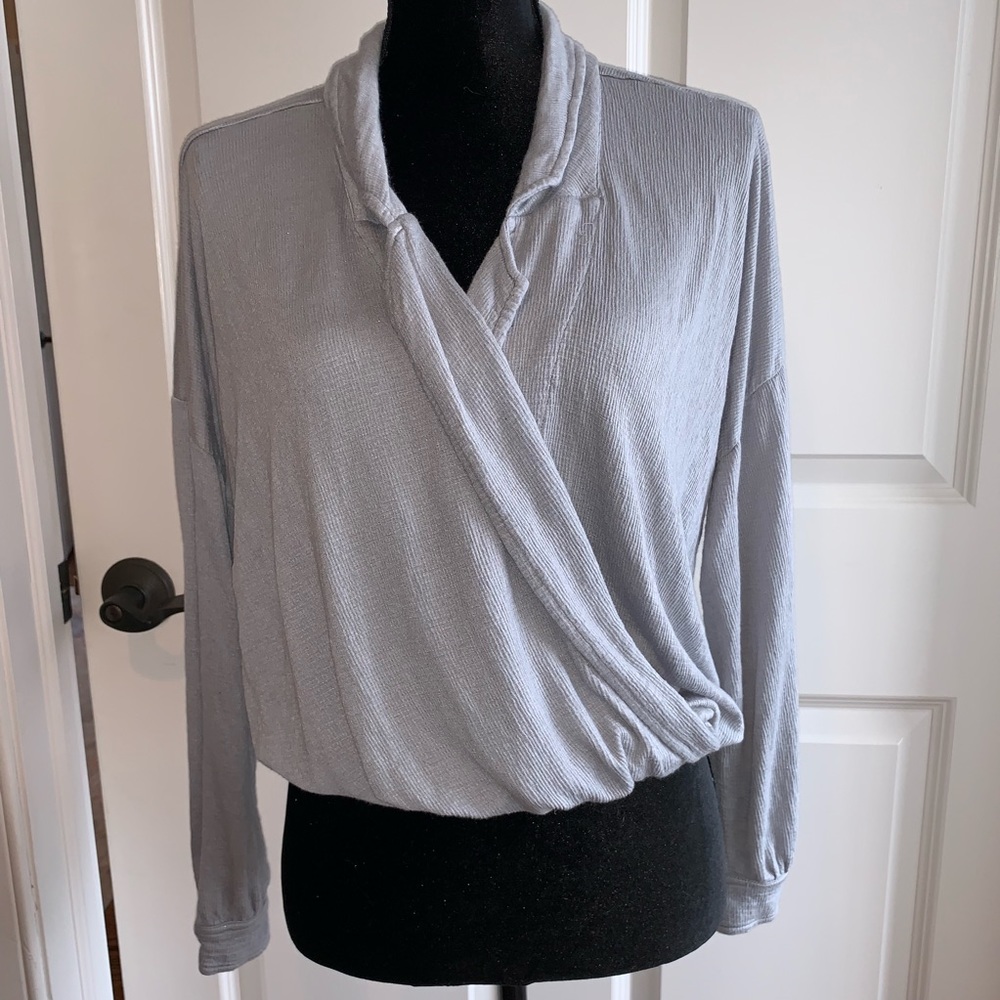 Free People FB Beach Faux Wrap Sweater Sz M